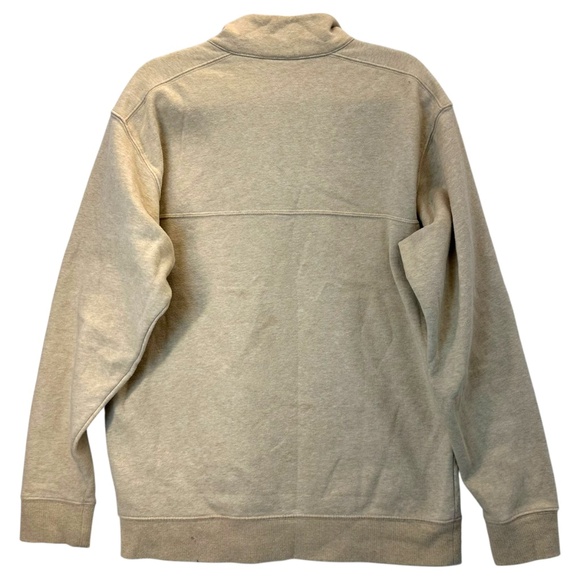 Columbia Hart Mountain Sweatshirt Mens Small Beige Fleece 1/4 Zip Pullover - Picture 2 of 7